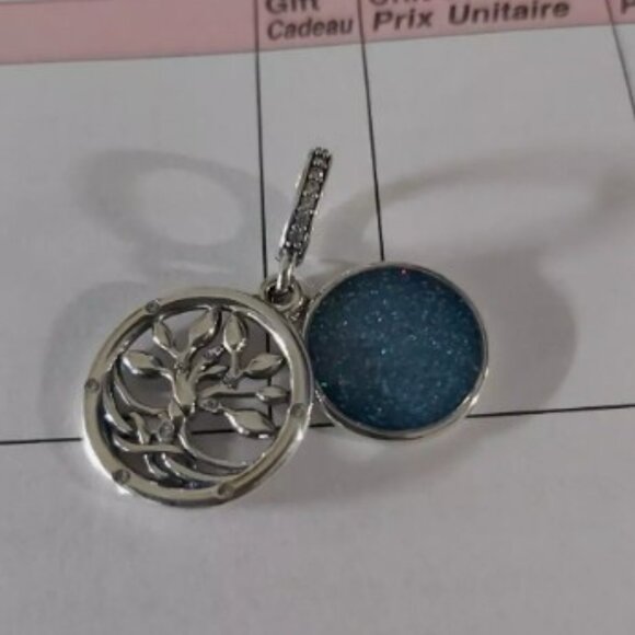 PANDORA Sterling Silver Glow-in-the-dark Infinity Tree Double Dangle 793599C01 - Picture 13 of 15